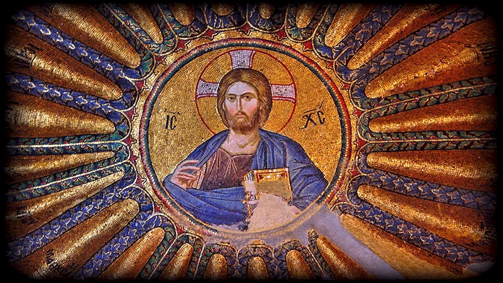 Christus Pantokrator byzantinisches Mosaik