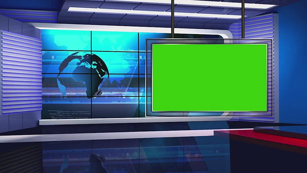 Kanal 1 Nachrichten Studio Hintergrund