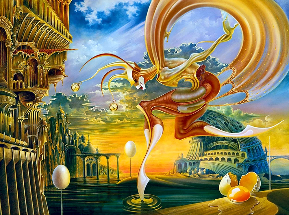 Gemälde des surrealistischen Künstlers Vladimir Kusha