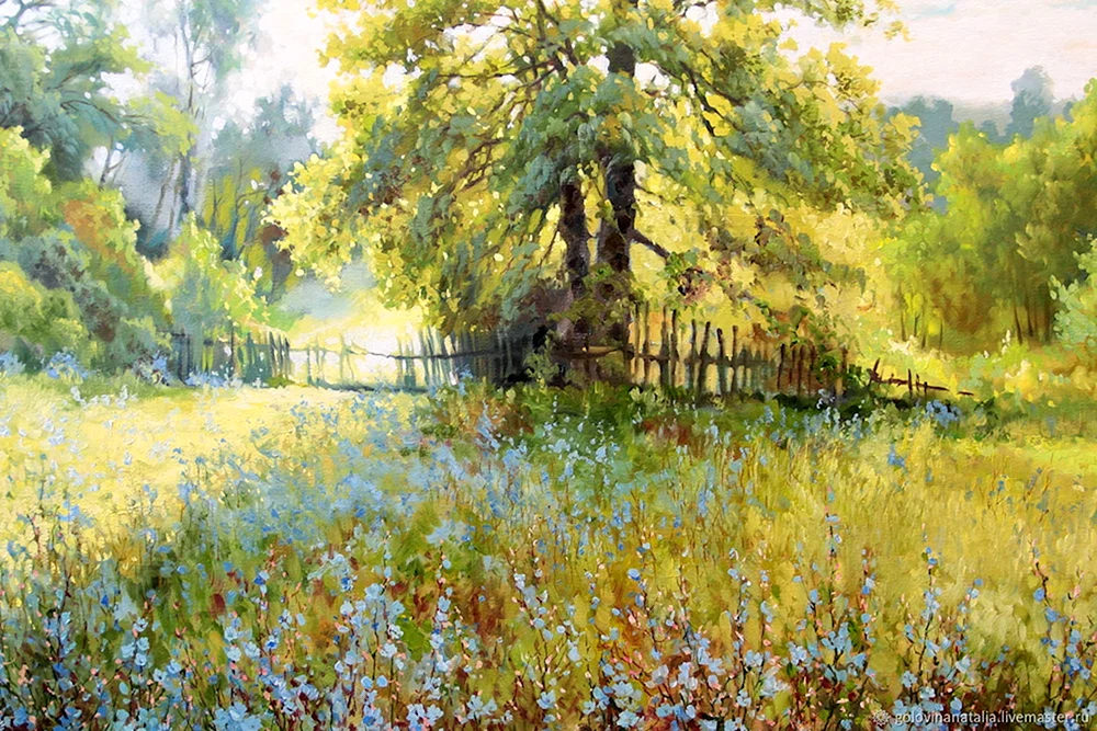 Künstler Alexander Sergejewitsch Kondratenko Lindenbäume