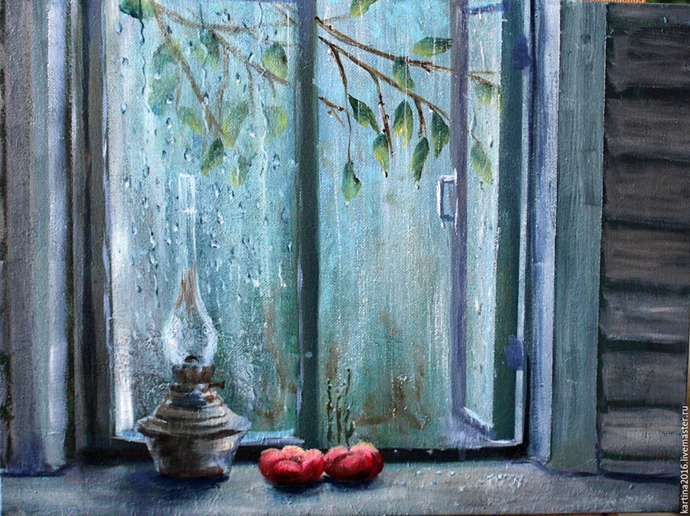 Künstlerin Elena Yushina. Regen
