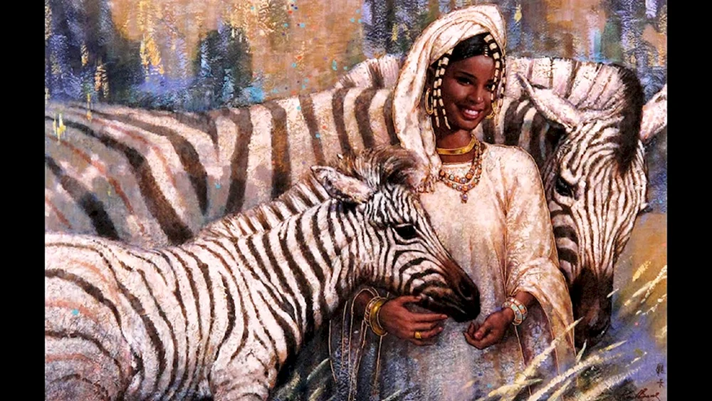 Gemälde im afrikanischen Stil