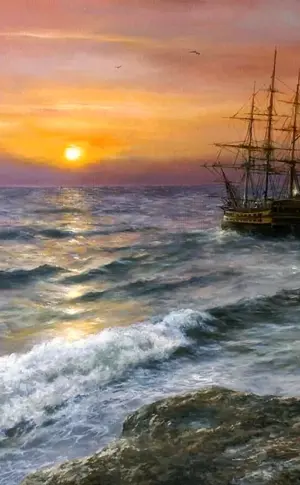 Der marinistische Maler Maxim Iljin. Marinist Valery Shilyaev