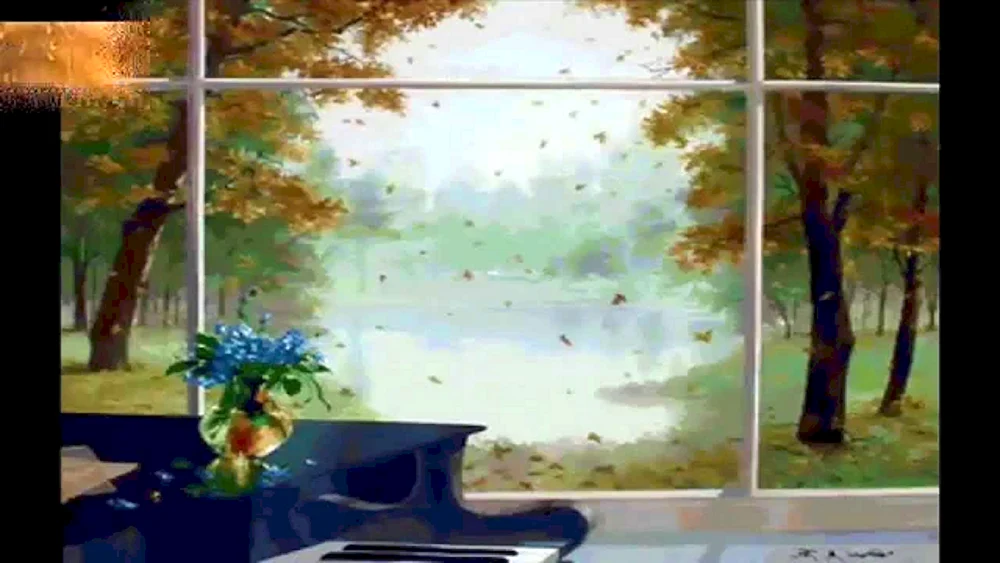 Herbst aus dem Fenster