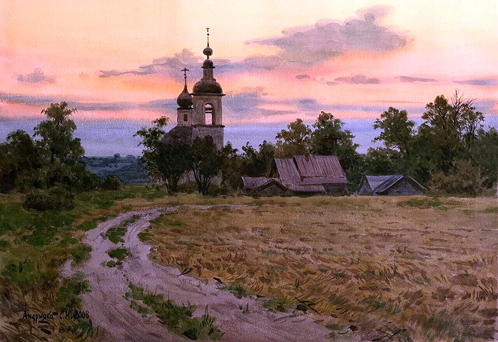 Künstler Sergei Andriyaka Aquarell