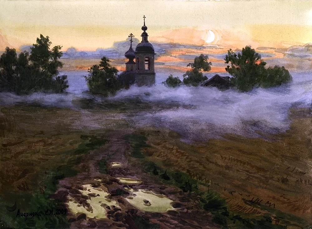 Künstler Sergei Andriyaka Aquarell