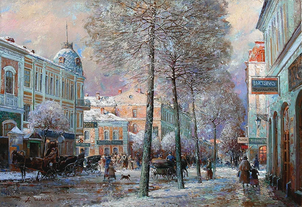 Künstler Shevelev Alexander Viktorovich Winterlandschaft