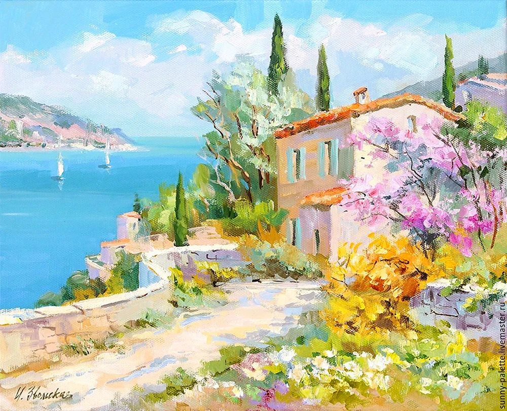Guido Borelli Mittelmeer-Landschaft