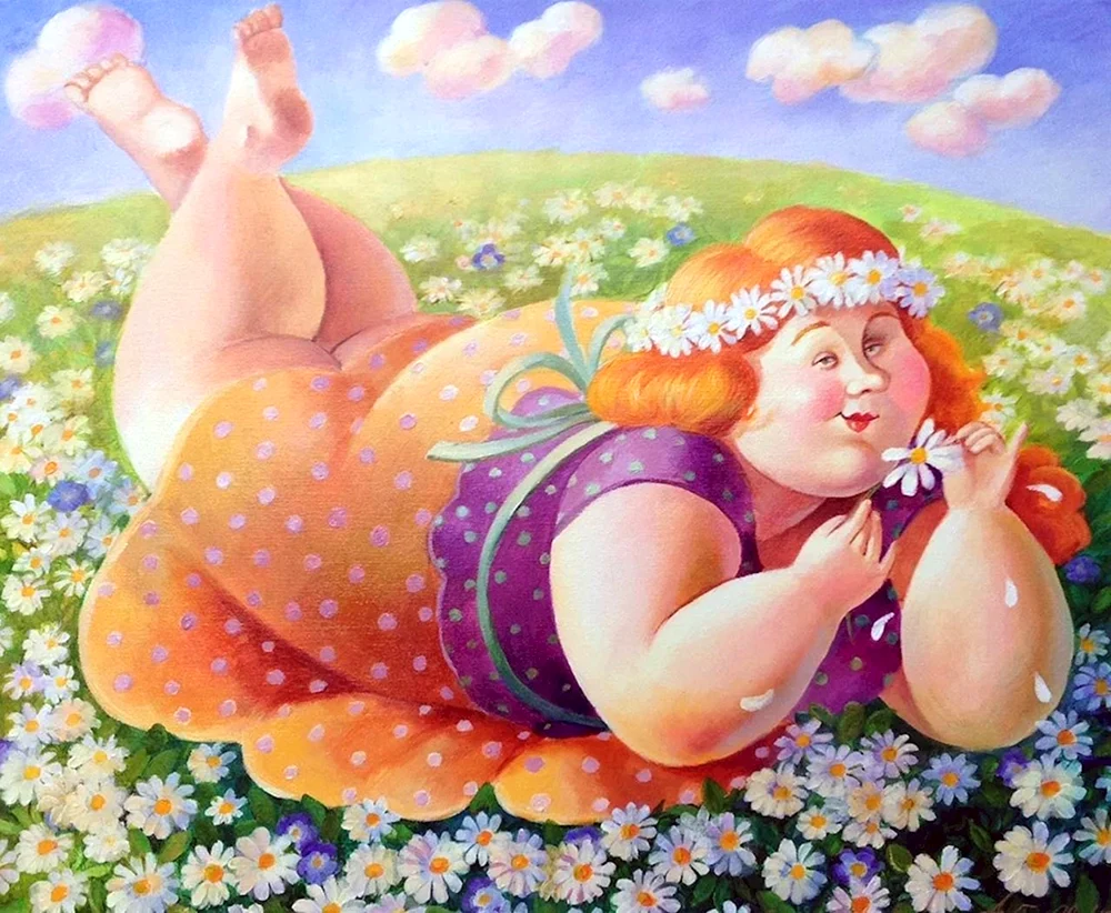 Anna Savelieva-Varella Künstlerin Anna Savelieva- Varella süße dicke Frauen