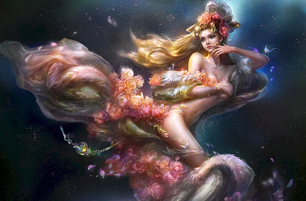 Nixe. Illustrator Rongrong Wang shenhaiyuyou.