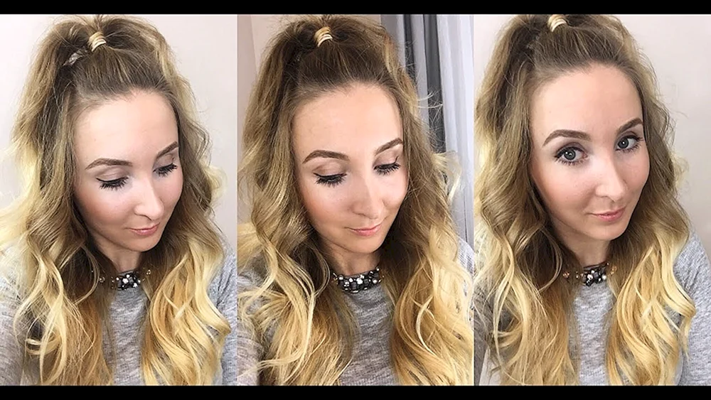 Loses Haar mit Pferdeschwanz
