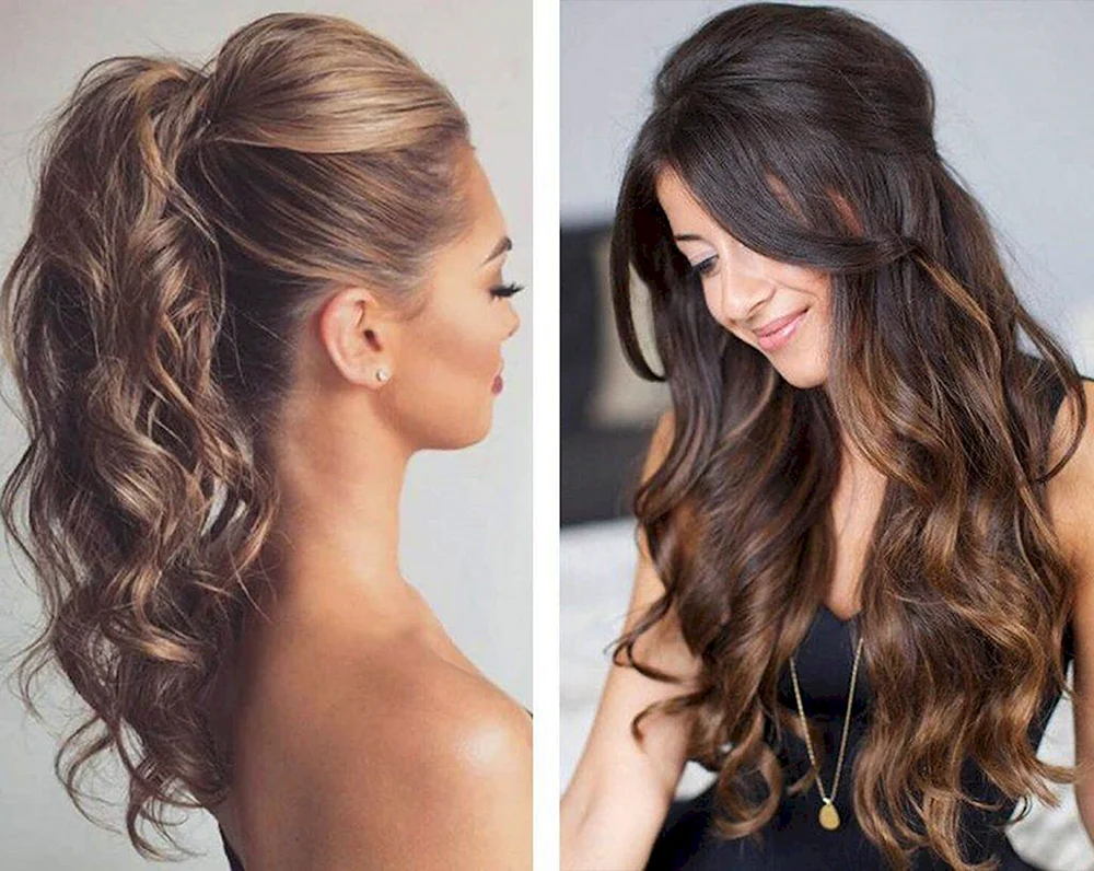 Haar mit Haarnadel an der Seite