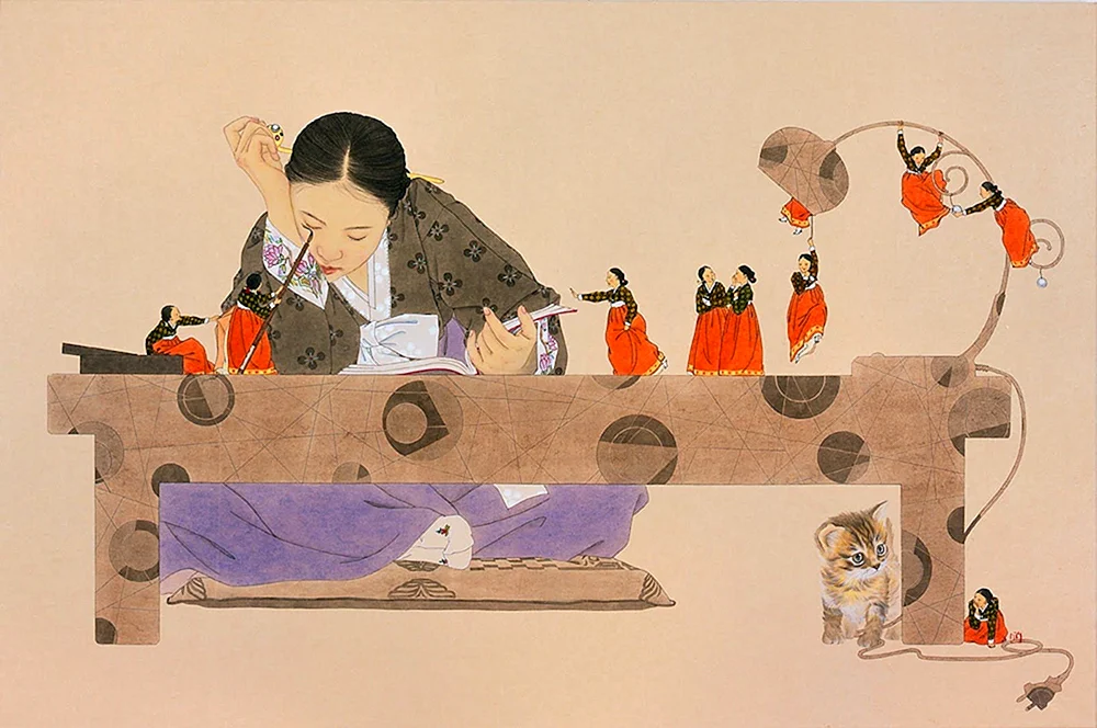 Koreanische Joseon Landschaftsmalerei