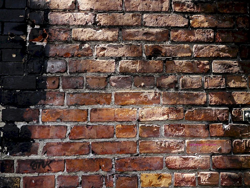 Violette Ziegelwand