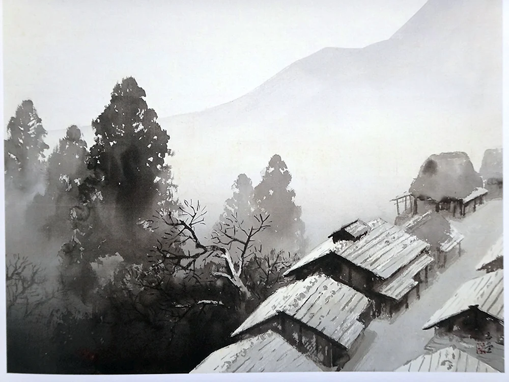 Chinesische Landschaftsmalerei Grisaillemalerei