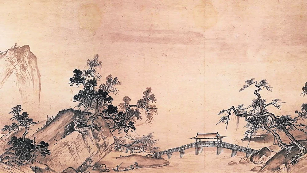 Chinesische Landschaftsmalerei Grisaille