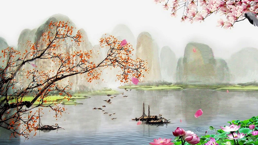 Chinesische Shang Shui Chinesische Maler malen Berge