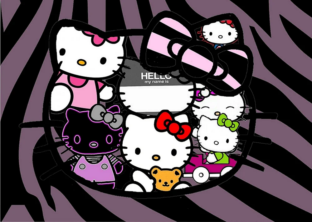 Hello Kitty schwarz und weiß