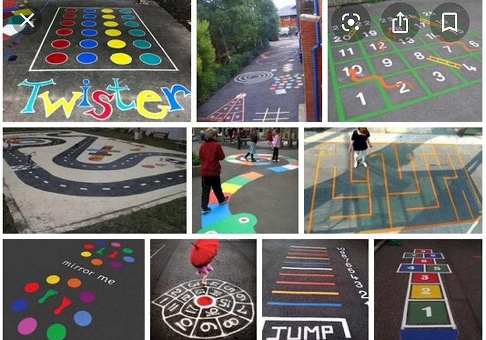 Asphalt-Spiele für Kinder
