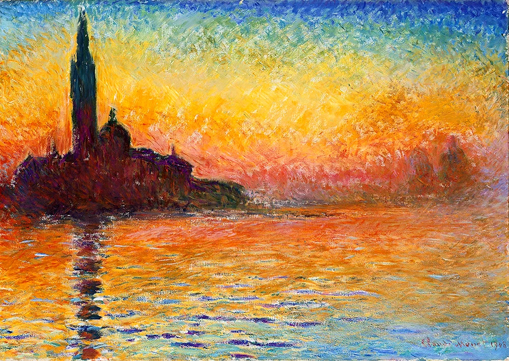 Claude Monet St George's. Maggiore in der Abenddämmerung