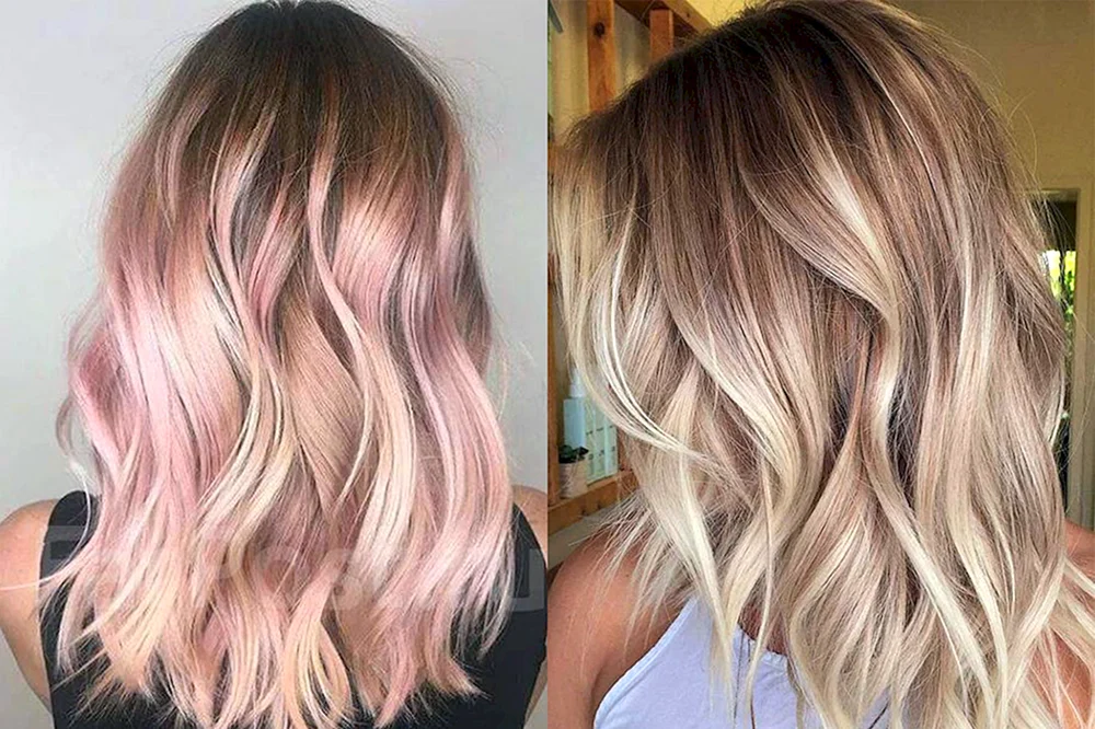 Erdbeerblond Balayage