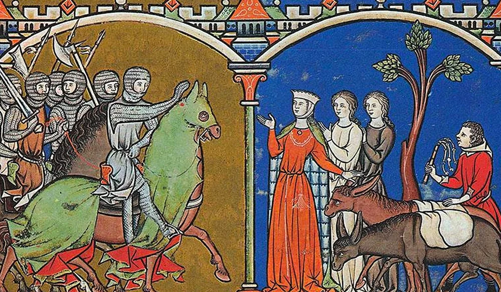 Mittelalterliche Miniaturen Maciejewski's Bibel Bauern