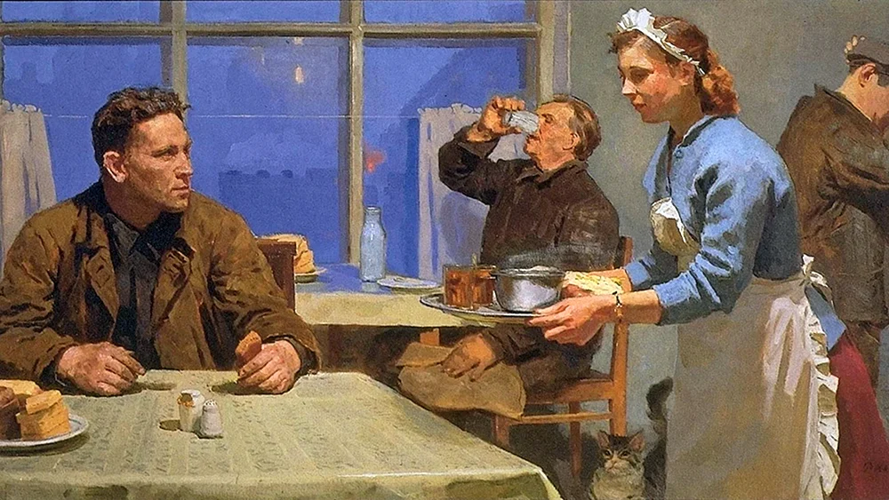 Kobozev Ruslan Andrejewitsch 1927- 1995 „in der Kantine“ 1960