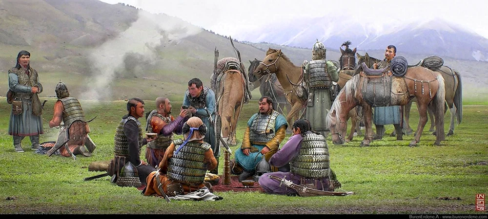 Nomaden der tatarischen Mongolen