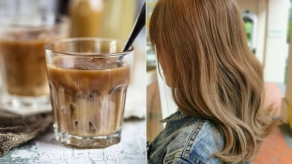 Koffeinhaltige Haarfarbe