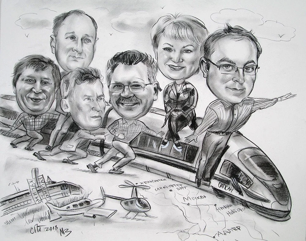 Bleistiftkarikatur