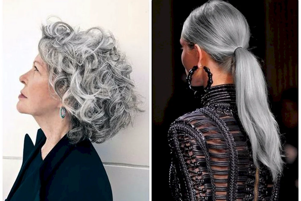Graue Haare färben