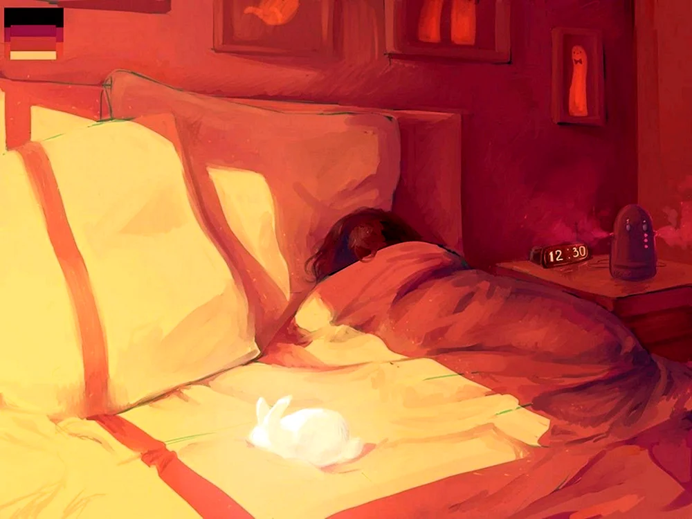 Nachtzimmer mit Bett