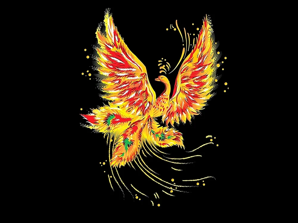 Plastikino-Grafik Feuervogel