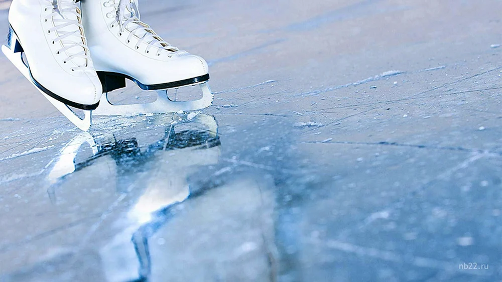 Eiskunstlauf Schlittschuhe auf Eis
