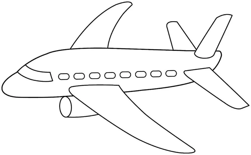 Flugzeugumriss von der Seite