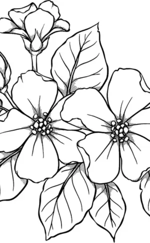 Blumen Umriss
