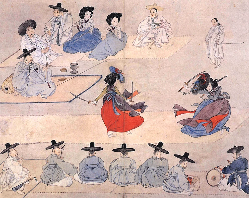 Traditionelle koreanische Joseonhwa-Malerei