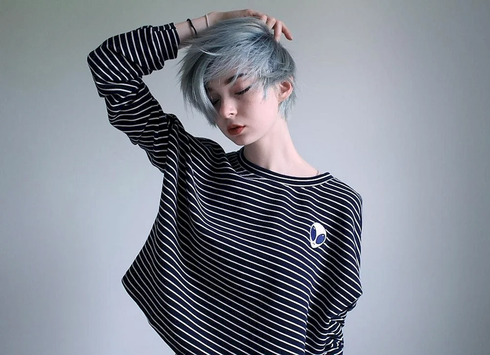Koreanischer Tomboy Haarschnitt Pixie