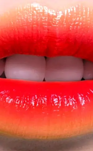 Koreanisches Lippen-Makeup mit Farbverlauf