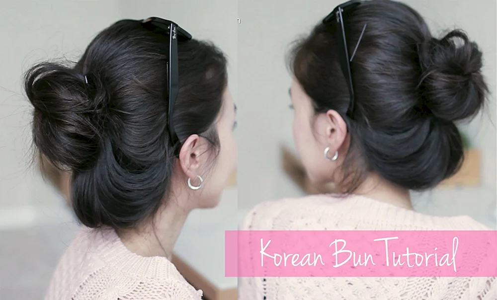 Koreanischer Dutt für mittleres Haar