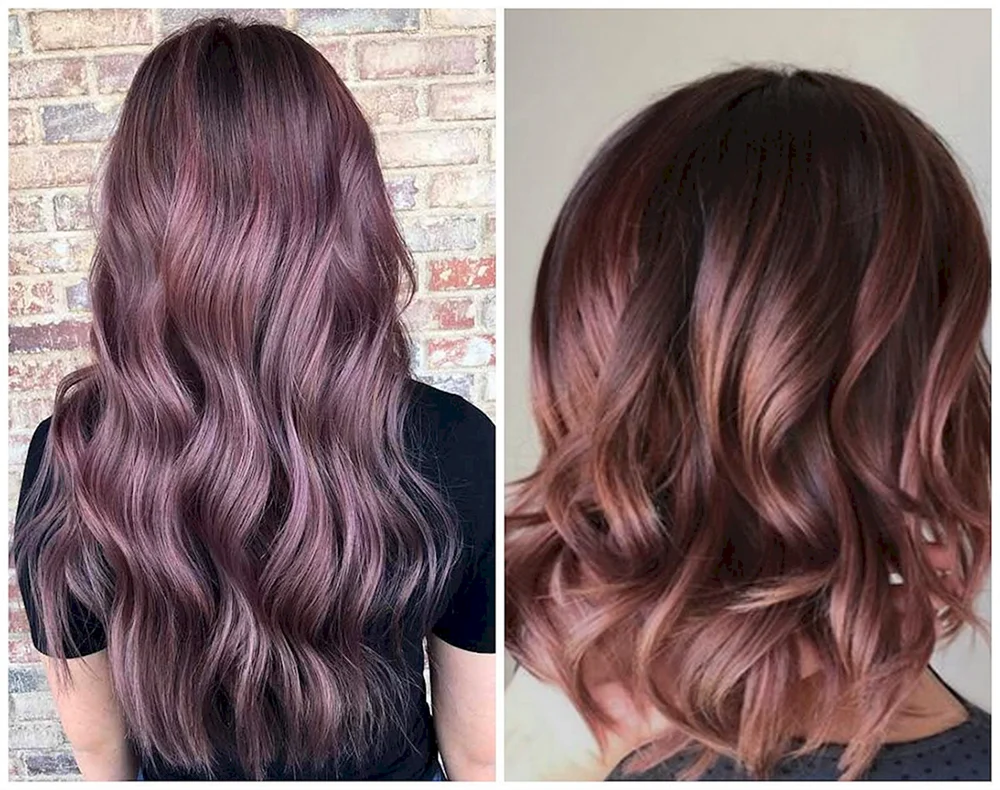 Braunes violettes Haar