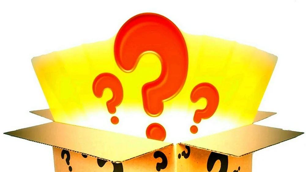 Geschenkbox mit Fragezeichen