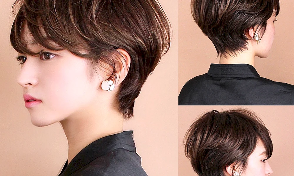 Kurzer Haarschnitt Koreanische Frauenhaarfarbe