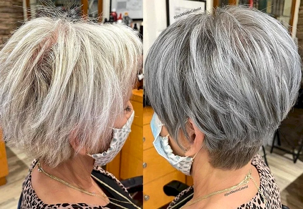 Frauen mit grauem Haar