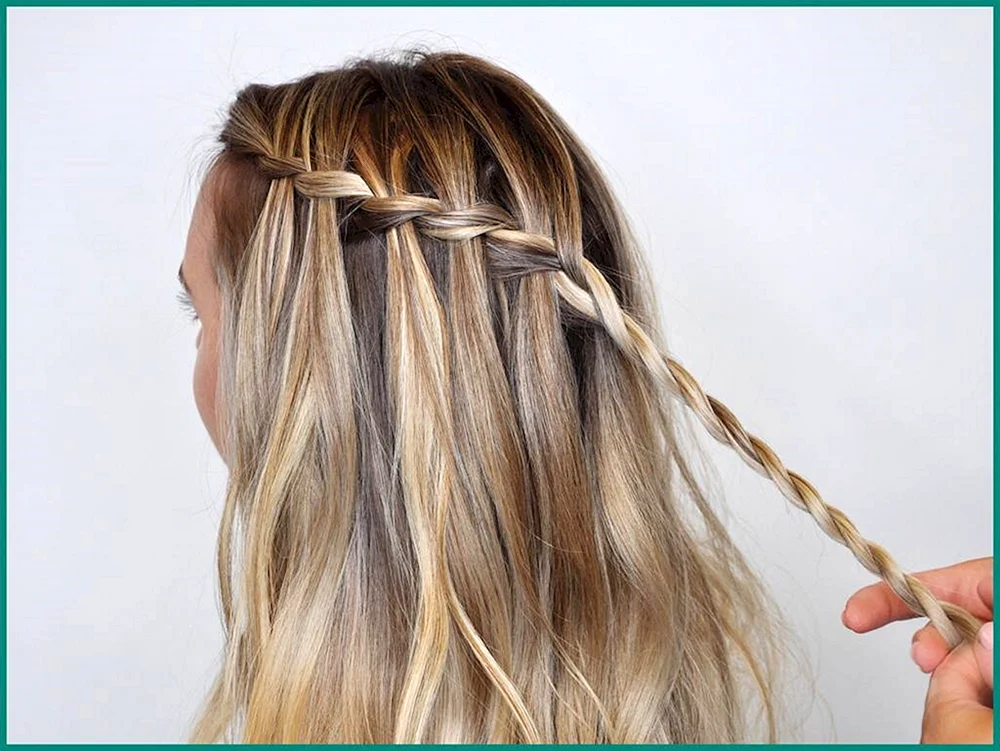 Braiding farbige Strähnen