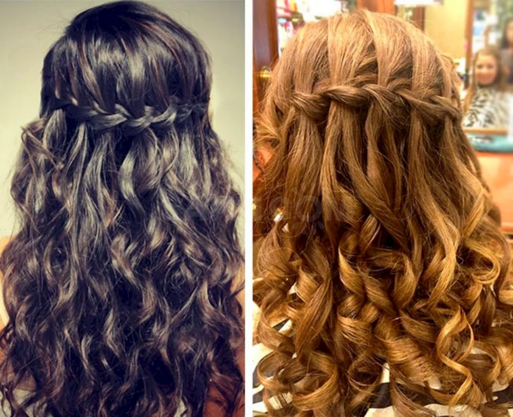 Kosa Wasserfall mit Locken