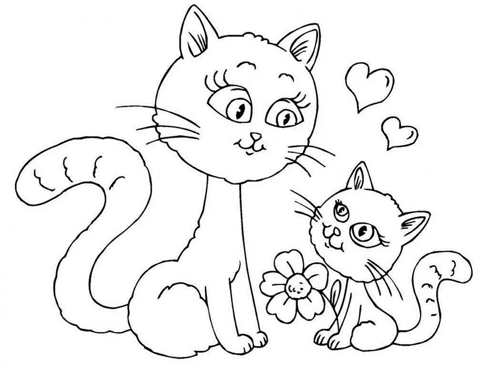 Ausmalen. Katzen