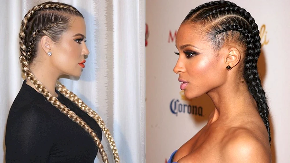 Boxer Braids mit Kanekalon 2 Zöpfe