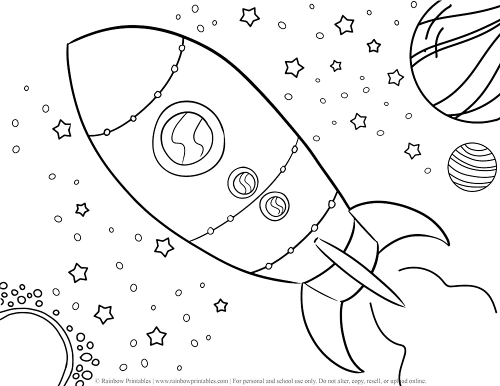 Cosmos-Zeichnung mit Filzstiften