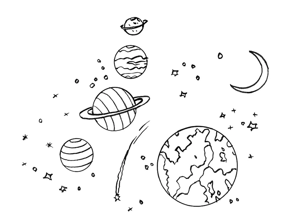 Planeten ausmalen